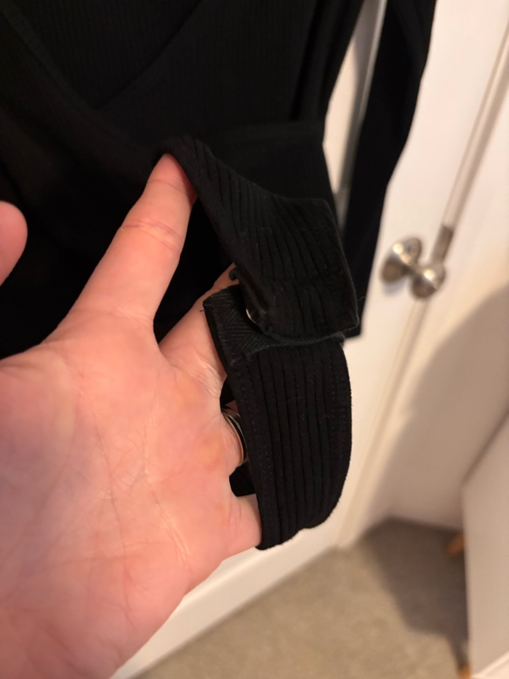 Reformation Becky Long Sleeve Black Bodysuit - Picture 5 of 7
